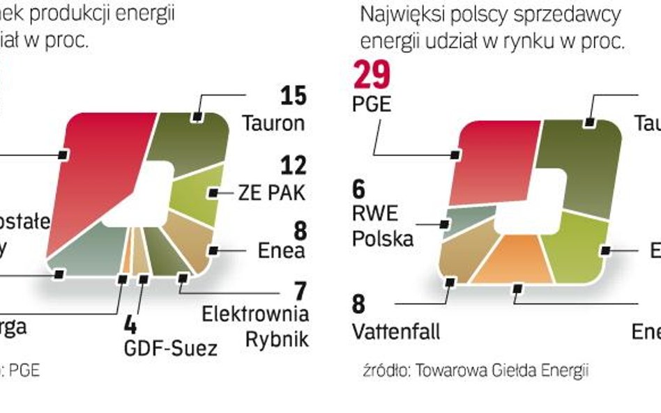 rynek produkcji i sprzedawców energii