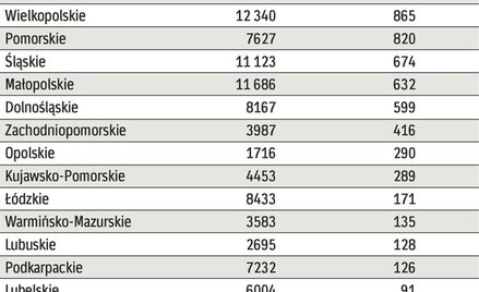 Pozwolenia na budowę w ub.r. (liczba obiektów)
