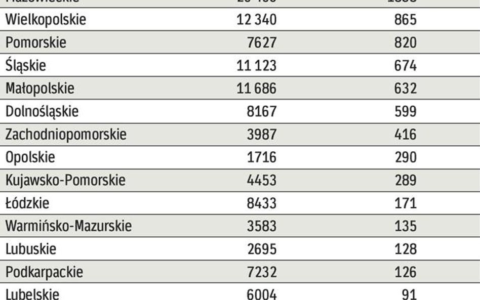 Pozwolenia na budowę w ub.r. (liczba obiektów)