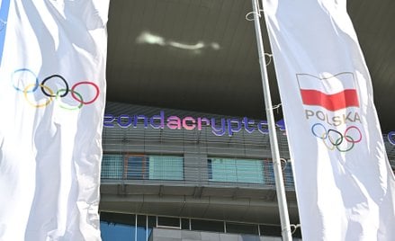 Logo Zondacrypto na Centrum Olimpijskim