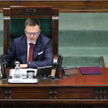 Szymon Hołownia i Adam Gomoła w czasie posiedzenia Sejmu