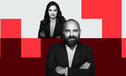 Marzena Tabor-Olszewska, redaktor prowadząca „Rzeczpospolitej” i Maciej Miłosz, dziennikarz ekonomic