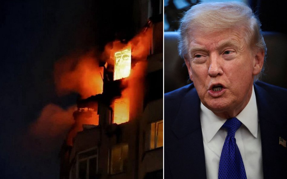 Donald Trump powiedział, że idzie mu dobrze z Rosją i Ukrainą tuż przed nocnym atakiem Rosji m.in. n