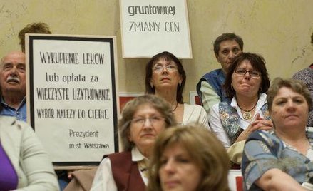 Protest mieszkańców Warszawy przeciwko podwyżkom opłat za wieczyste użytkowanie