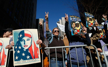 Demonstracja pod hasłem "Dziś jestem muzułmaninem" w Nowym Jorku