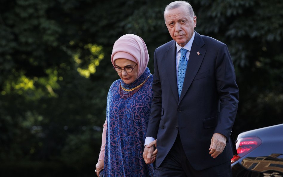 Recep Tayyip Erdogan, prezydent Turcji i jego żona Emine Erdogan