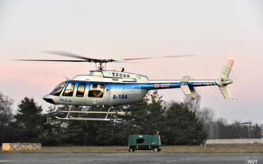 Pierwszy policyjny Bell 407GXi po przylocie na Bemowo. Fot./Navitec.