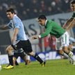 Mecz Argentyna - Boliwia, z piłką Lionel Messi