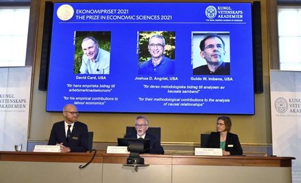 David Card, Joshua Angrist i Guido Imbens, ekonomiści z amerykańskich uniwersytetów, zostali uhonoro