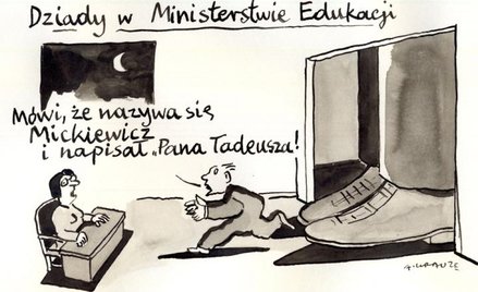Komentarz rysunkowy, dziady w Ministerstwie Edukacji
