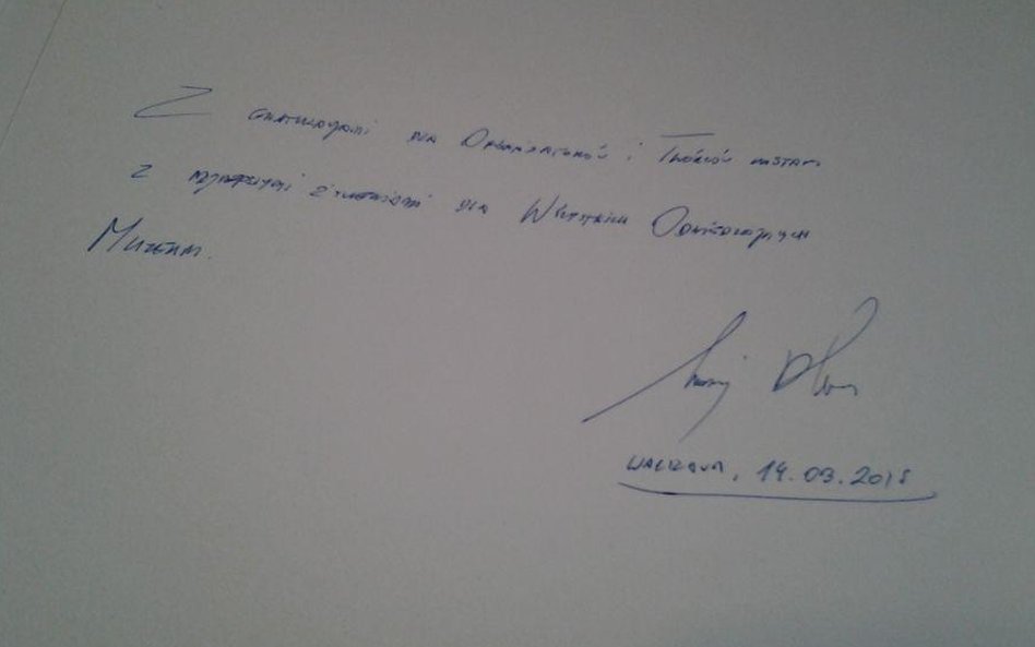 Kandydat PiS podziękował w nim sztabowcom za inicjatywę