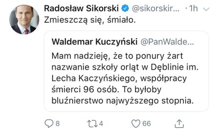 "Zmieszczą się, śmiało". Kontrowersyjny wpis Sikorskiego