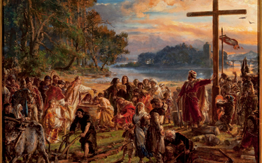 „Zaprowadzenie chrześcijaństwa roku Pańskiego 965”, obraz Jana Matejki z 1889 r.