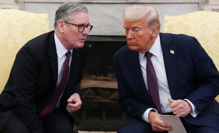Premier Wielkiej Brytania Keir Starmer i prezydent USA Donald Trump