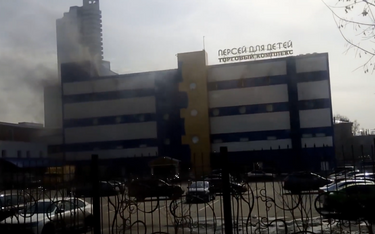 Pożar w centrum handlowym w Moskwie