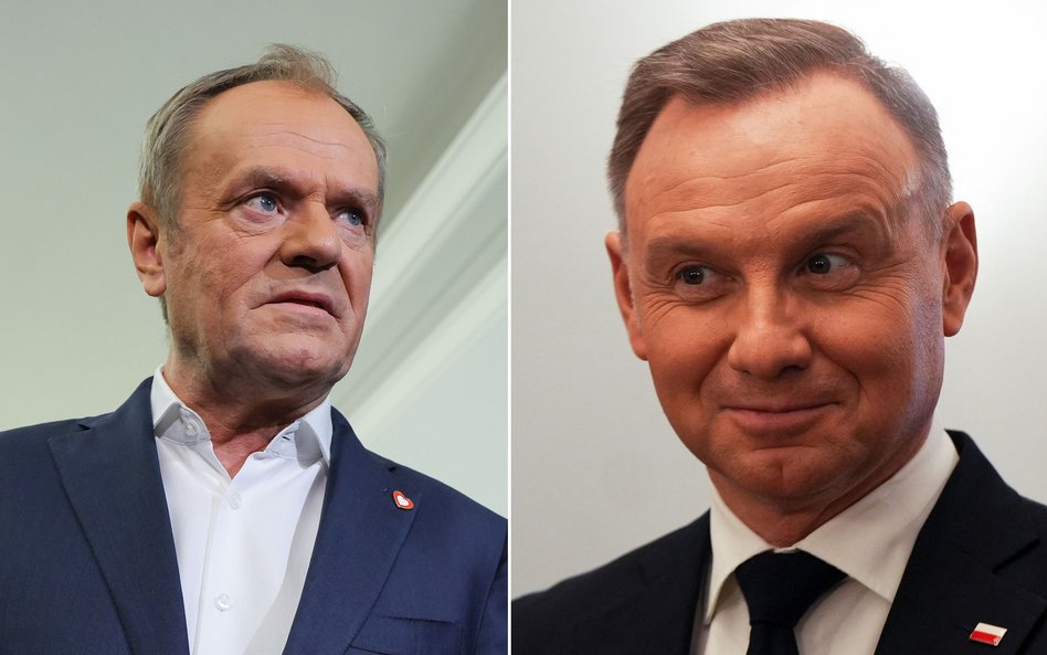 Donlad Tusk i Andrzej Duda