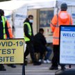 Punkt testowania na COVID-19 w Londynie