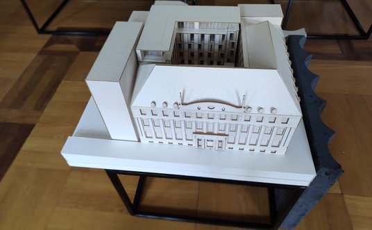 Architektoniczny model Skarbca - nowej inwestycji w centrum Poznania