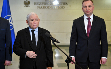 Prezydent Andrzej Duda oraz prezes PiS Jarosław Kaczyński