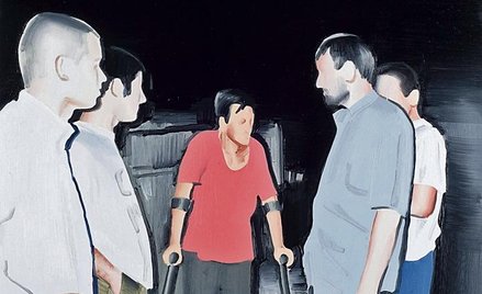 Marcin Maciejowski, „Grupa Ładnie”, Oświęcim, olej na płótnie, 40 x 60 cm, 2006 r.; portret zbiorowy