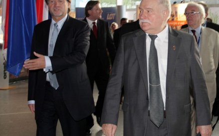18 Forum w Krynicy w 2008 roku. Jan Kulczyk i prezydent Lech wałęsa