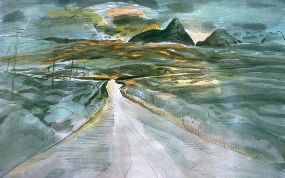 Richard Demarco, Pejzaż drogi do Meikle Seggie, 1976 r.