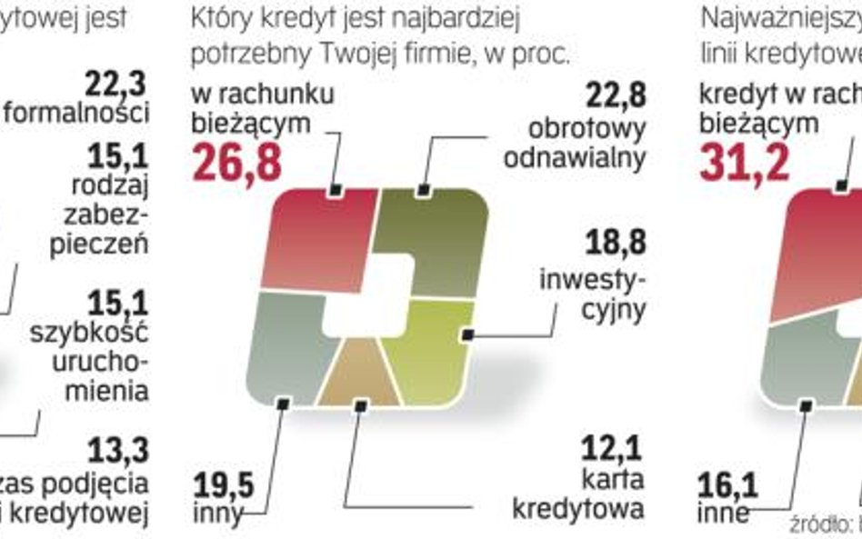 Najbardziej przydaje się kredyt w rachunku bieżącym