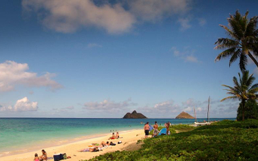 Jedna z najsłynniejszych, hawajskich plaż - Lanikai.