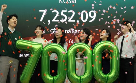 Koreański indeks Kospi po raz pierwszy w historii przekroczył poziom 7000 pkt