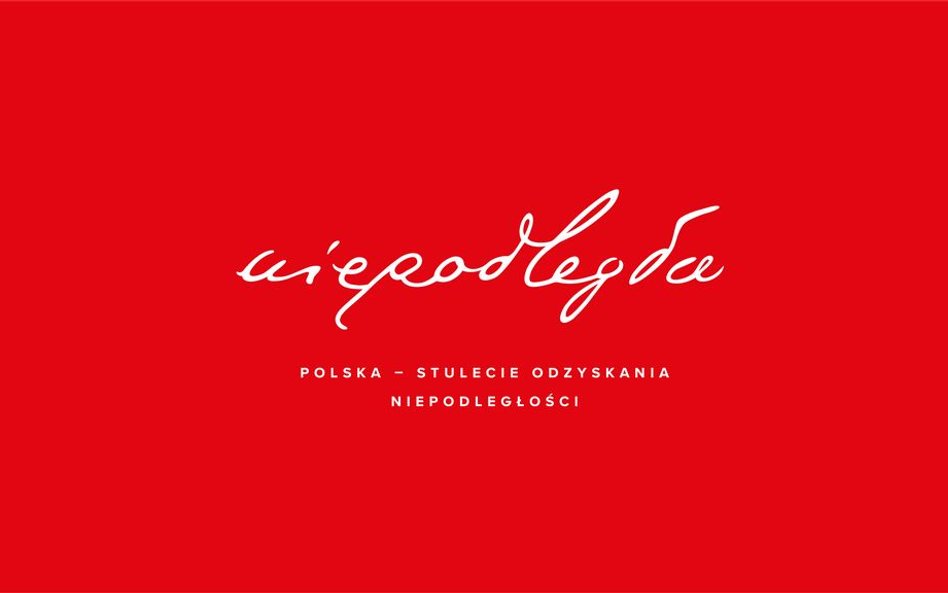 Niepodległa z logiem Piłsudskiego