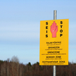 Znak na granicy Finlandii z Rosją