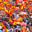 Alberto Núñez Feijóo, przewodniczący Partii Ludowej, podczas demonstracji w Madrycie.