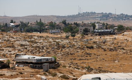 Izraelska osada w Susei niedaleko Hebronu na okupowanym przez Izrael Zachodnim Brzegu, 22 lipca 2025