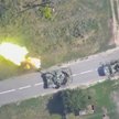 Ukraiński czołg na drodze w obwodzie kurskim