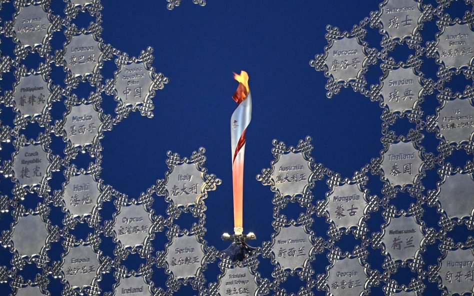 Znicz olimpijski w Pekinie, fotografia ze środy 9 lutego