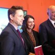 Rafał Trzaskowski, prezydent stolicy, Joanna Mytkowska, dyrektor MSN, Jerzy Werle, prezes zarządu WA