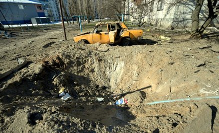 Zniszczenia w wyniku ostrzału w Siewierodoniecku