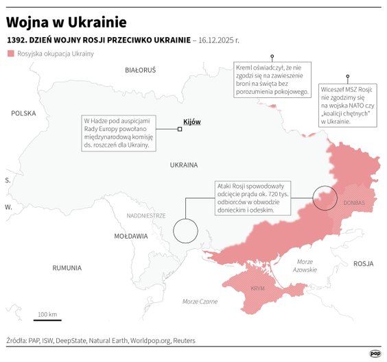Tak wyglądała sytuacja na froncie w 1392 dniu wojny