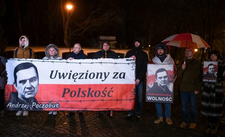 Demonstracja w obronie Andrzeja Poczobuta, Białystok, 22 grudnia 2023 r. To był 1002. dzień od jego 