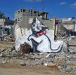 Jedno z dzieł Banksy'ego w Strefie Gazy