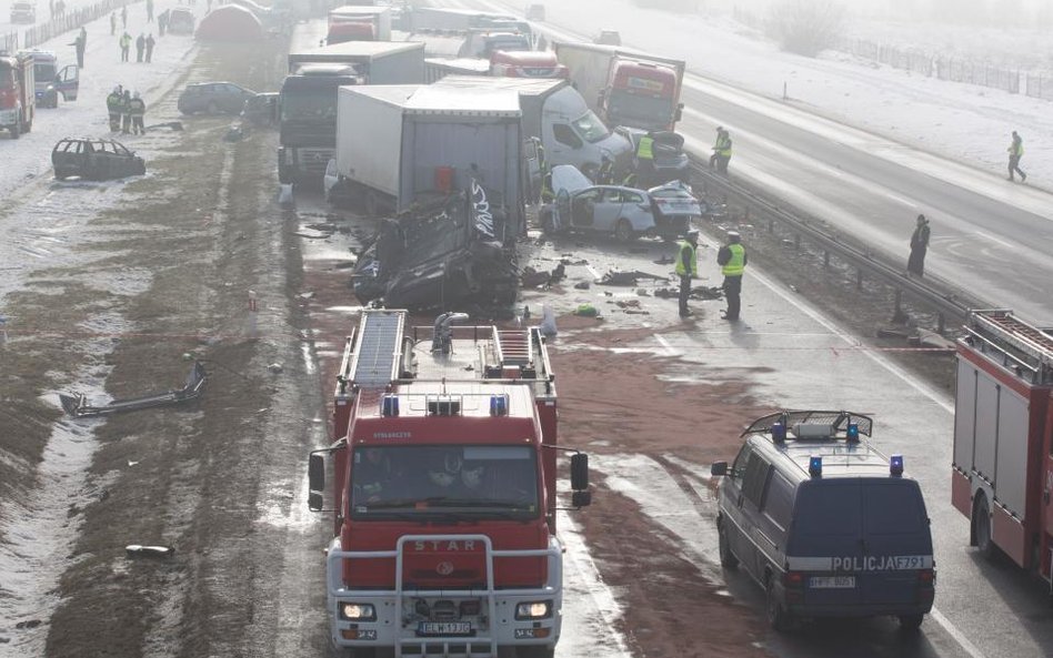 Karambol na autostradzie A1