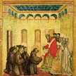 Giotto, Papież Innocenty III zatwierdza regułę franciszkańską. Predella ołtarza z kościoła św. Franc