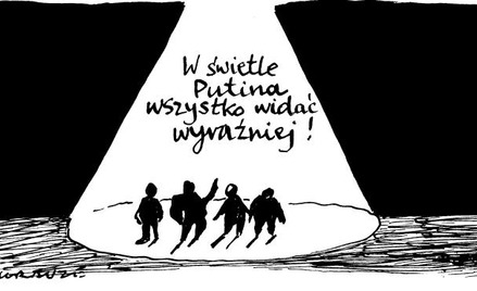 Komentarz rysunkowy. W świetle Putina