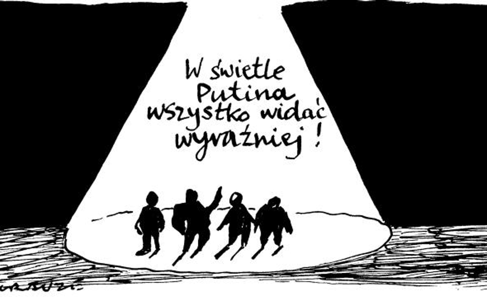 Komentarz rysunkowy. W świetle Putina