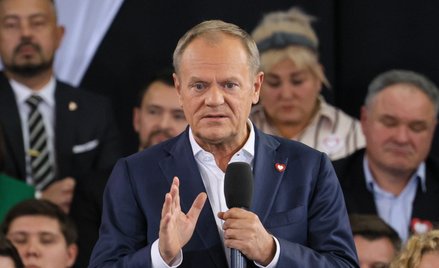 Premier Donald Tusk podczas konwencji Koalicji Obywatelskiej