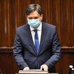 Rzecznik Praw Obywatelskich prof. Marcin Wiącek na sali obrad Sejmu