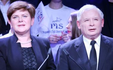Kandydatka PiS na premiera Beata Szydło i prezes PiS Jarosław Kaczyński