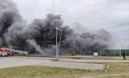 Pożar tzw. chińskiego marketu w Czersku