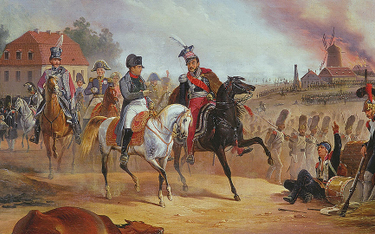 Spotkanie cesarza Napoleona I  i księcia Józefa Poniatowskiego 16 października 1813 r. pod Lipskiem.