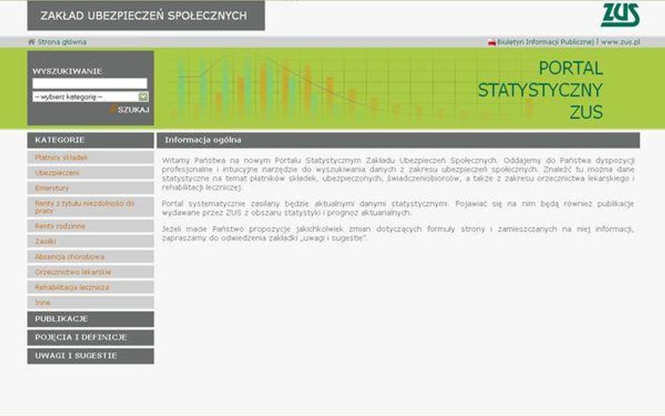 Nowy portal statystyczny ZUS